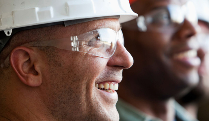 Smiling Worker in lithium mining